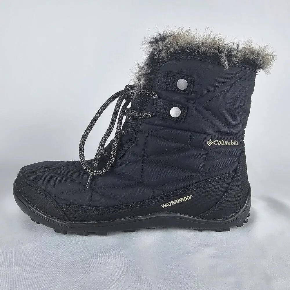 Columbia Minx Shorty III Women's Boots Size 6.5 Wide Black Waterproof BL5961-010